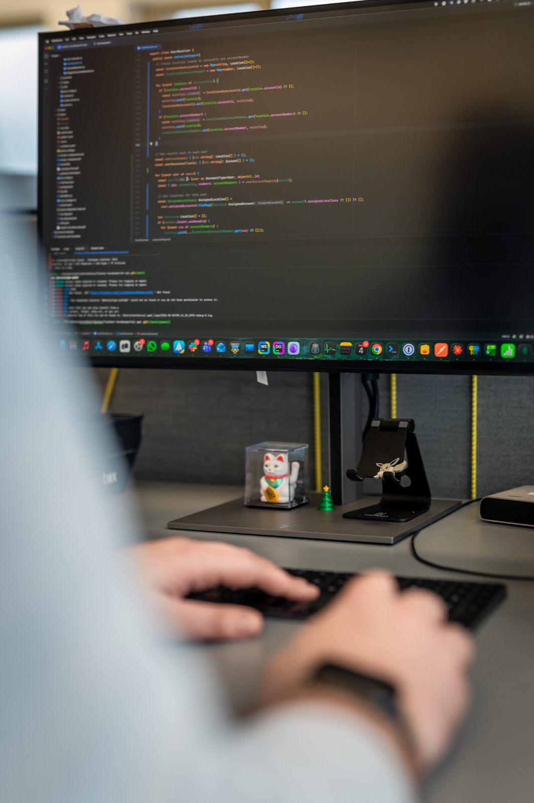 Source code on a screen during software development